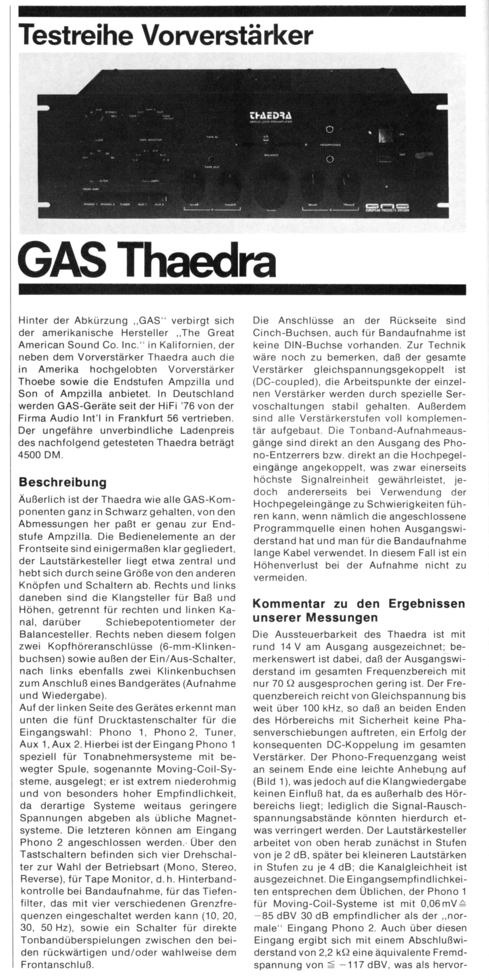 GAS Thaedra 1978